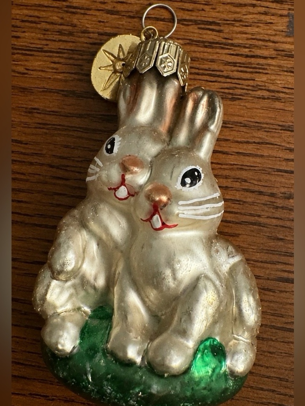Christopher Radko Best Bunnies Gem Glass Ornament